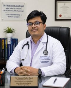 Dr Manash Saha Rajat Liver Specialist in Khulna with more than 16 years of experience in hepatology, gastroenterology, and internal medicine.