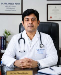 Dr Md Masud Karim Cardiology Specialist in Khulna with more than 20 years of experience in heart disease treatment, interventional cardiology